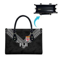 Rugby Fiji Leather Bag Fijian Masi Tribal Sporty Style Black Color LT03 - Polynesian Pride