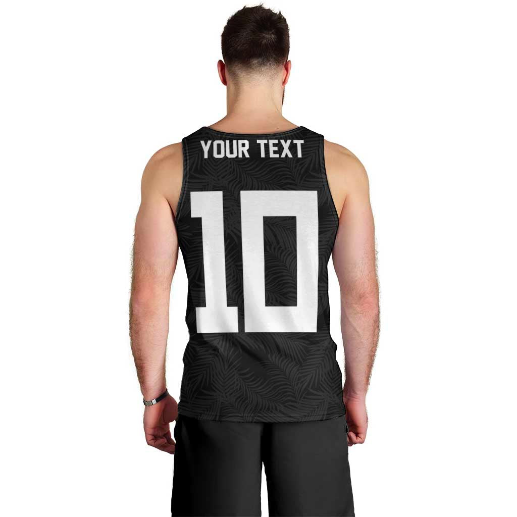 Custom Rugby Fiji Men Tank Top Fijian Masi Tribal Sporty Style Black Color LT03 - Polynesian Pride