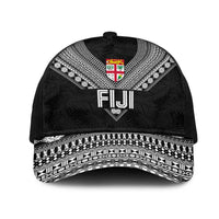 Rugby Fiji Mesh Trucker Cap Fijian Masi Tribal Sporty Style Black Color LT03 One Size Black Black - Polynesian Pride
