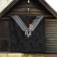 Rugby Fiji Quilt Fijian Masi Tribal Sporty Style Black Color LT03 - Polynesian Pride