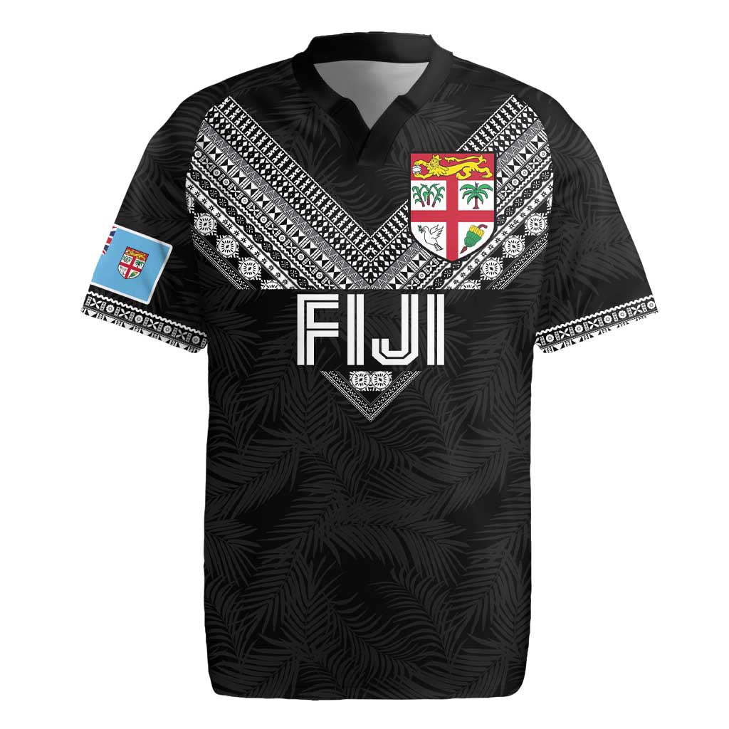 Custom Rugby Fiji Rugby Jersey Fijian Masi Tribal Sporty Style Black Color LT03 Black - Polynesian Pride