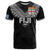 Custom Rugby Fiji T Shirt Fijian Masi Tribal Sporty Style Black Color - Polynesian Pride