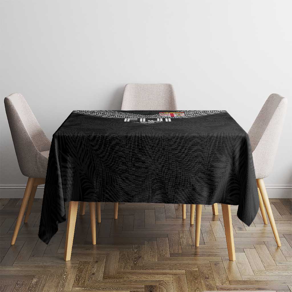Rugby Fiji Tablecloth Fijian Masi Tribal Sporty Style Black Color LT03 - Polynesian Pride