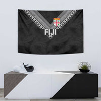 Rugby Fiji Tapestry Fijian Masi Tribal Sporty Style Black Color LT03 - Polynesian Pride