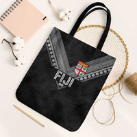 Rugby Fiji Tote Bag Fijian Masi Tribal Sporty Style Black Color LT03 Black Strap One Size Black - Polynesian Pride
