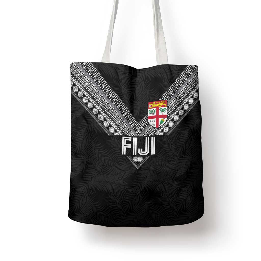Rugby Fiji Tote Bag Fijian Masi Tribal Sporty Style Black Color LT03 - Polynesian Pride