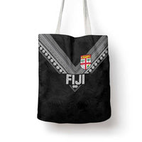 Rugby Fiji Tote Bag Fijian Masi Tribal Sporty Style Black Color LT03 - Polynesian Pride