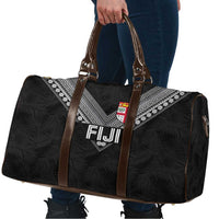 Rugby Fiji Travel Bag Fijian Masi Tribal Sporty Style Black Color LT03 - Polynesian Pride