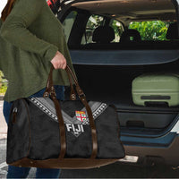 Rugby Fiji Travel Bag Fijian Masi Tribal Sporty Style Black Color LT03 - Polynesian Pride