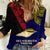 Papua New Guinea West New Britain Province Women Casual Shirt PNG Birds Of Paradise Polynesian Arty Style LT03 Female Blue - Polynesian Pride