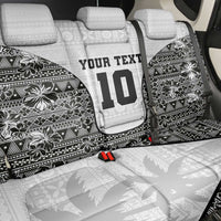 Custom Fiji Pacific Rugby 2024 Back Car Seat Cover Tapa Tribal and Fijian Masi Pattern LT03 - Polynesian Pride