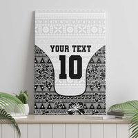 Custom Fiji Pacific Rugby 2024 Canvas Wall Art Tapa Tribal and Fijian Masi Pattern