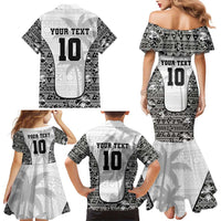 Custom Fiji Pacific Rugby 2024 Family Matching Mermaid Dress and Hawaiian Shirt Tapa Tribal and Fijian Masi Pattern LT03 - Polynesian Pride