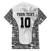 Custom Fiji Pacific Rugby 2024 Family Matching Off The Shoulder Long Sleeve Dress and Hawaiian Shirt Tapa Tribal and Fijian Masi Pattern LT03 - Polynesian Pride