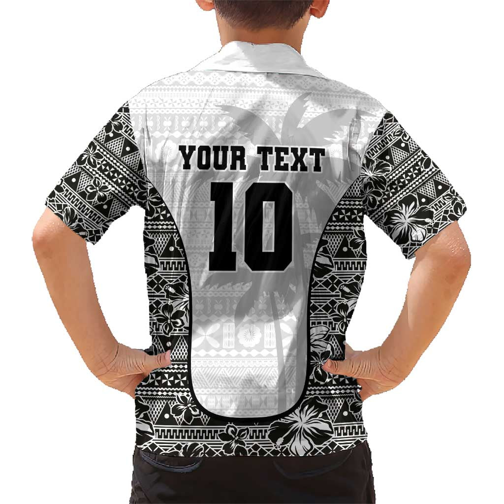 Custom Fiji Pacific Rugby 2024 Family Matching Short Sleeve Bodycon Dress and Hawaiian Shirt Tapa Tribal and Fijian Masi Pattern LT03 - Polynesian Pride