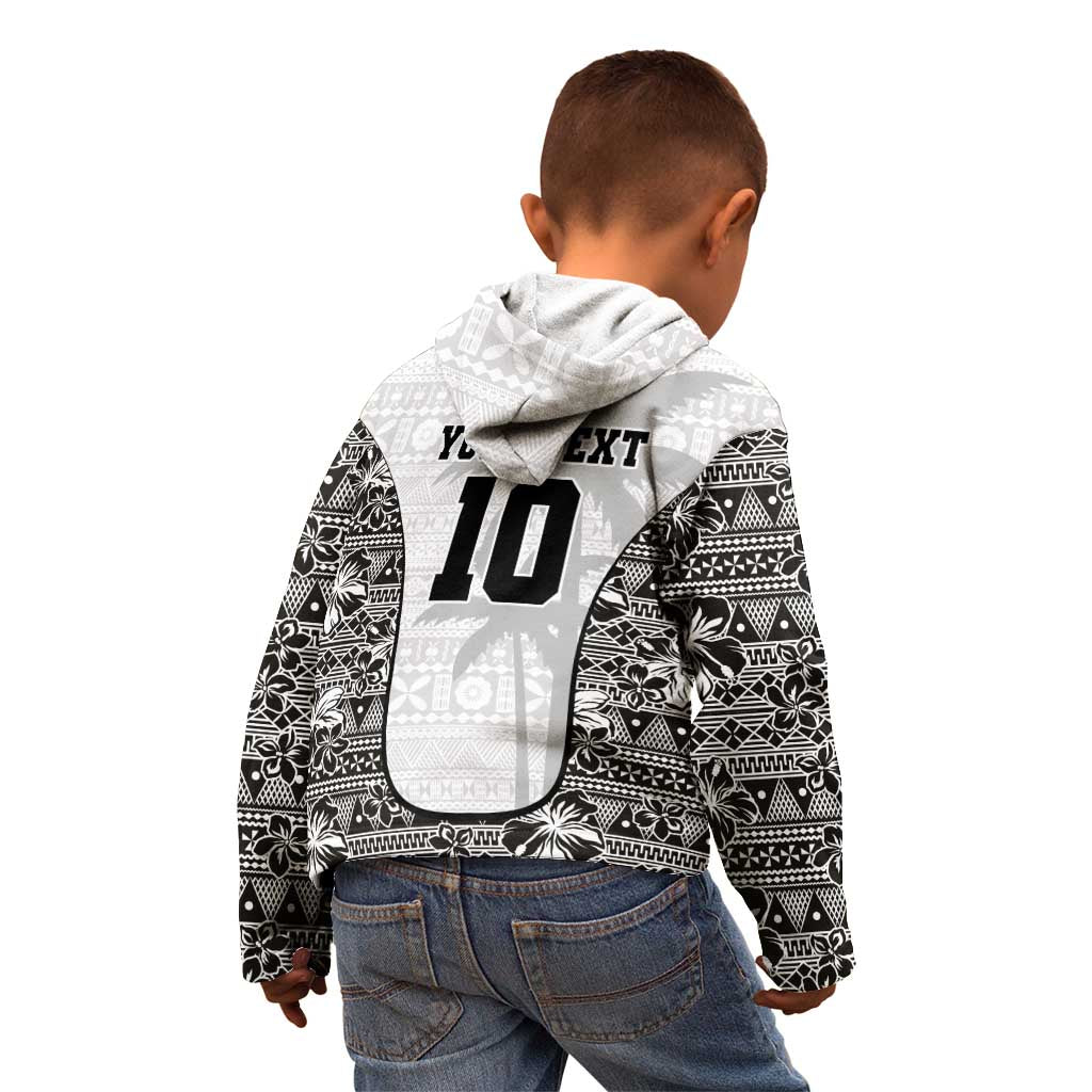 Custom Fiji Pacific Rugby 2024 Kid Hoodie Tapa Tribal and Fijian Masi Pattern LT03 - Polynesian Pride