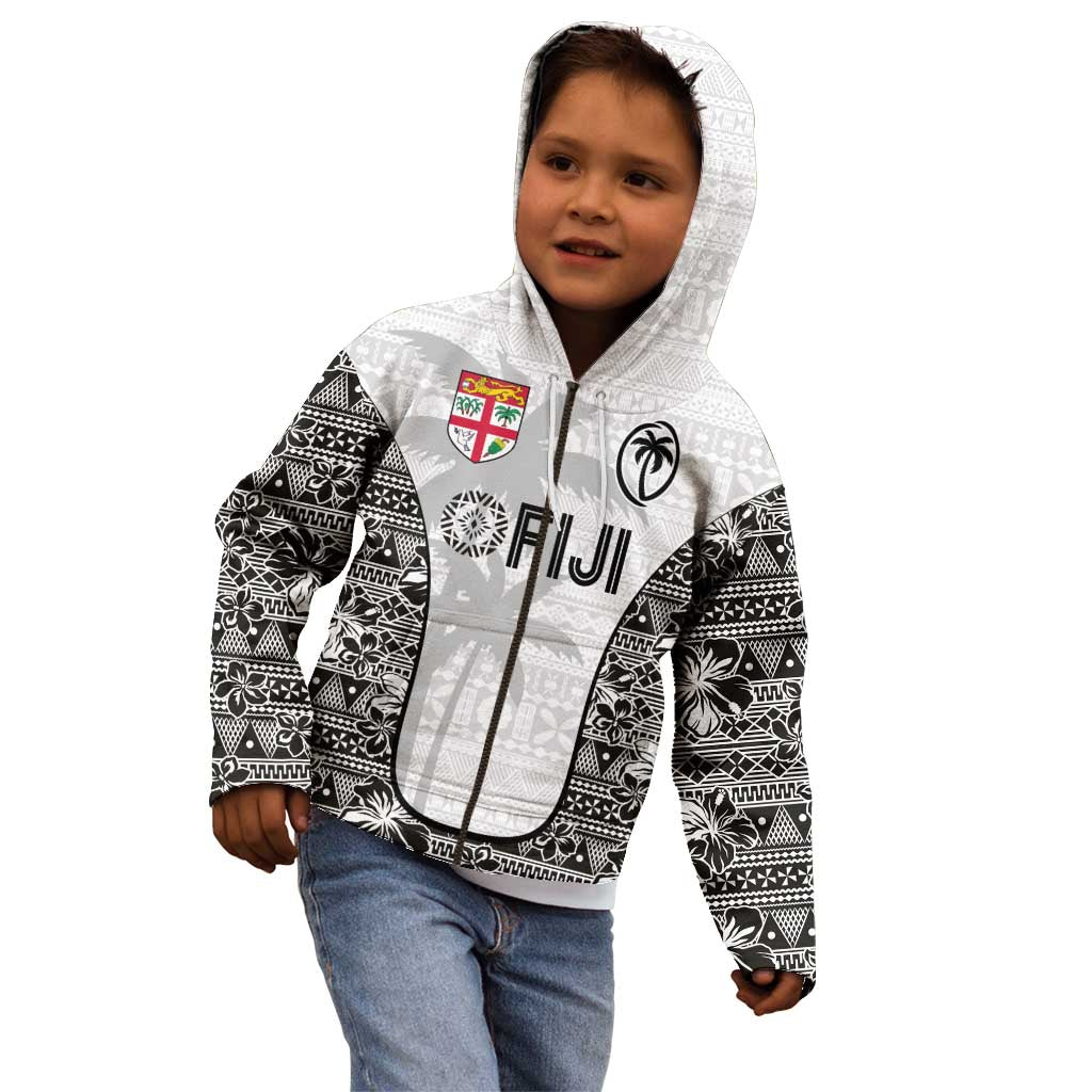 Custom Fiji Pacific Rugby 2024 Kid Hoodie Tapa Tribal and Fijian Masi Pattern LT03 - Polynesian Pride