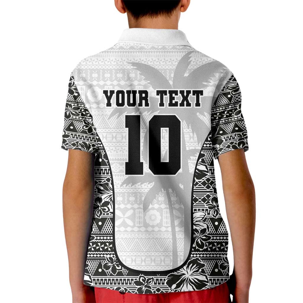 Custom Fiji Pacific Rugby 2024 Kid Polo Shirt Tapa Tribal and Fijian Masi Pattern LT03 - Polynesian Pride