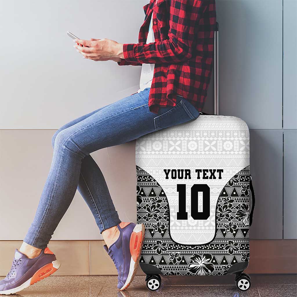 Custom Fiji Pacific Rugby 2024 Luggage Cover Tapa Tribal and Fijian Masi Pattern LT03 - Polynesian Pride