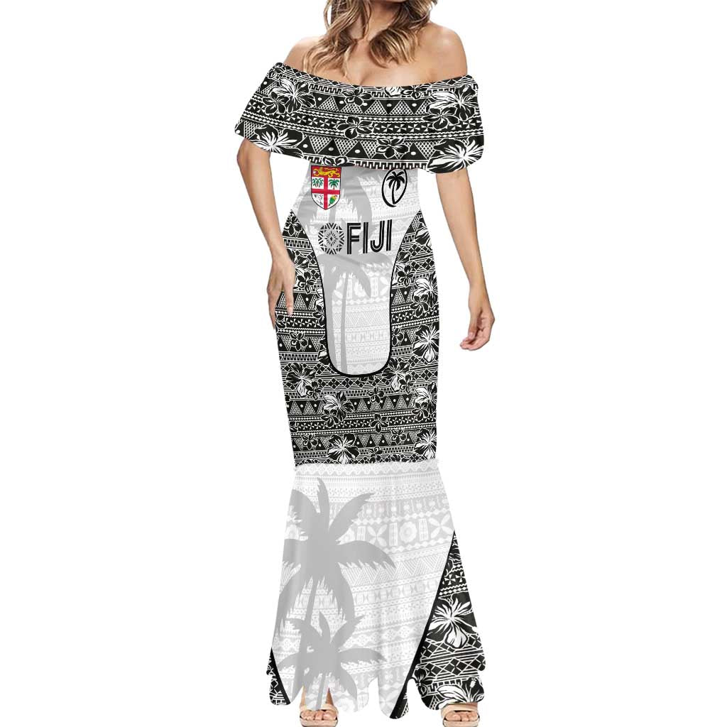 Custom Fiji Pacific Rugby 2024 Mermaid Dress Tapa Tribal and Fijian Masi Pattern LT03 - Polynesian Pride