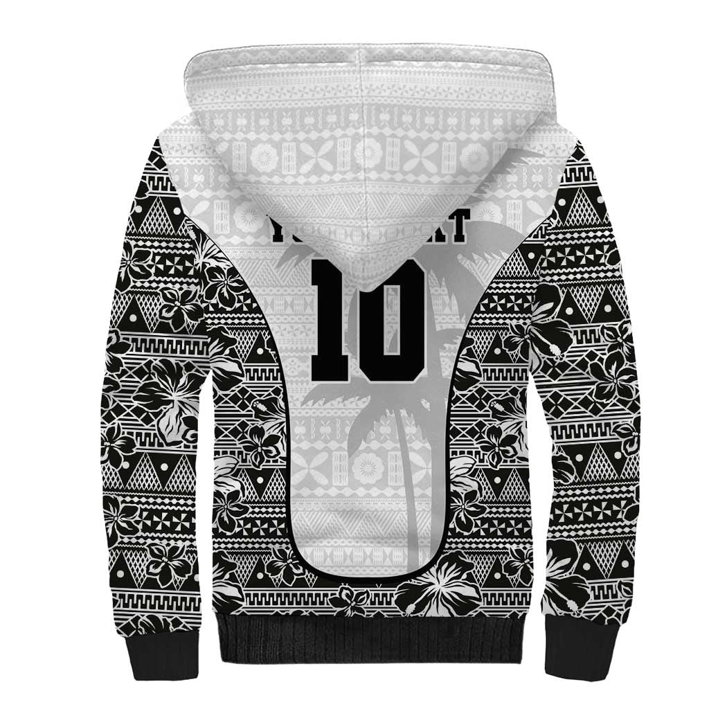 Custom Fiji Pacific Rugby 2024 Sherpa Hoodie Tapa Tribal and Fijian Masi Pattern LT03 - Polynesian Pride