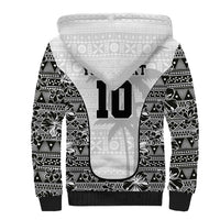 Custom Fiji Pacific Rugby 2024 Sherpa Hoodie Tapa Tribal and Fijian Masi Pattern LT03 - Polynesian Pride