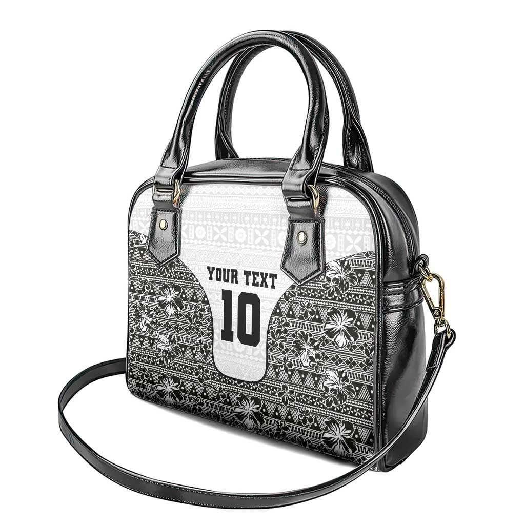 Custom Fiji Pacific Rugby 2024 Shoulder Handbag Tapa Tribal and Fijian Masi Pattern