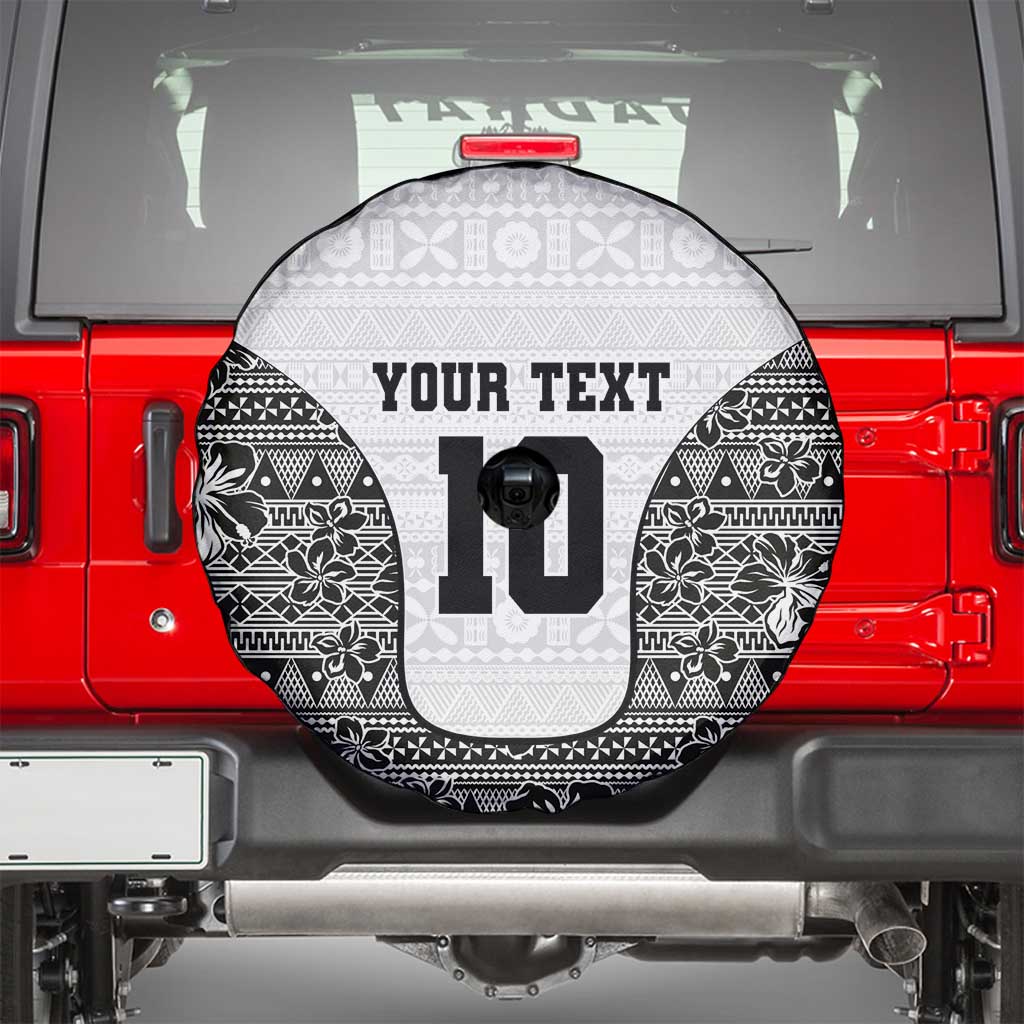 Custom Fiji Pacific Rugby 2024 Spare Tire Cover Tapa Tribal and Fijian Masi Pattern LT03 - Polynesian Pride