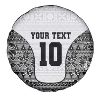Custom Fiji Pacific Rugby 2024 Spare Tire Cover Tapa Tribal and Fijian Masi Pattern LT03 - Polynesian Pride