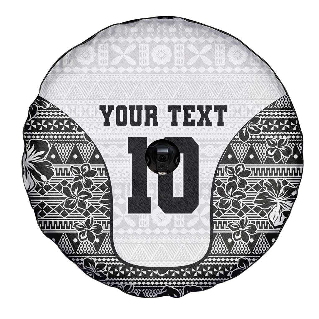 Custom Fiji Pacific Rugby 2024 Spare Tire Cover Tapa Tribal and Fijian Masi Pattern LT03 - Polynesian Pride