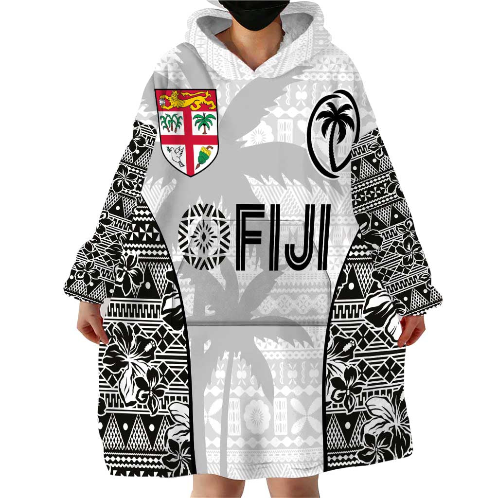 Custom Fiji Pacific Rugby 2024 Wearable Blanket Hoodie Tapa Tribal and Fijian Masi Pattern LT03 - Polynesian Pride