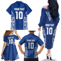 Custom Samoa Pacific Rugby 2024 Family Matching Off The Shoulder Long Sleeve Dress and Hawaiian Shirt Polynesian Pacific Tribal Pattern LT03 - Polynesian Pride