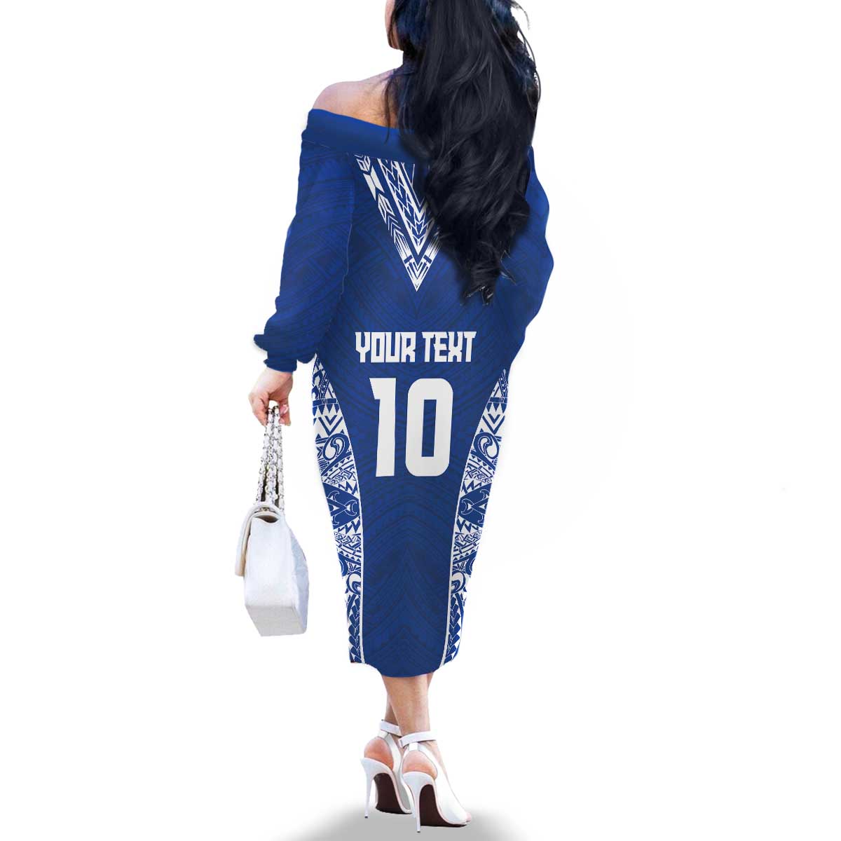 Custom Samoa Pacific Rugby 2024 Family Matching Off The Shoulder Long Sleeve Dress and Hawaiian Shirt Polynesian Pacific Tribal Pattern LT03 - Polynesian Pride
