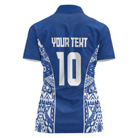 Custom Samoa Pacific Rugby 2024 Women Polo Shirt Polynesian Pacific Tribal Pattern