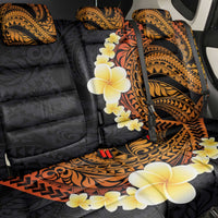 Hawaiian Tropical Plumeria Art Polynesian Tattoo Back Car Seat Cover Black and Autumn Color Theme LT03 - Polynesian Pride