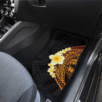 Hawaiian Tropical Plumeria Art Polynesian Tattoo Car Mats Black and Autumn Color Theme LT03 - Polynesian Pride