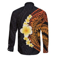 Hawaiian Tropical Plumeria Art Polynesian Tattoo Family Matching Mermaid Dress and Hawaiian Shirt Black and Autumn Color Theme LT03 - Polynesian Pride