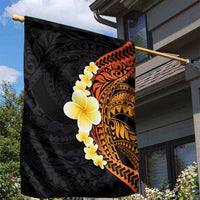 Hawaiian Tropical Plumeria Art Polynesian Tattoo Garden Flag Black and Autumn Color Theme LT03 - Polynesian Pride
