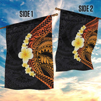 Hawaiian Tropical Plumeria Art Polynesian Tattoo Garden Flag Black and Autumn Color Theme LT03 - Polynesian Pride