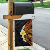 Hawaiian Tropical Plumeria Art Polynesian Tattoo Garden Flag Black and Autumn Color Theme LT03 - Polynesian Pride