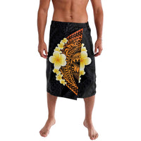 Hawaiian Tropical Plumeria Art Polynesian Tattoo Lavalava Black and Autumn Color Theme
