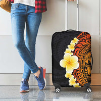 Hawaiian Tropical Plumeria Art Polynesian Tattoo Luggage Cover Black and Autumn Color Theme LT03 - Polynesian Pride
