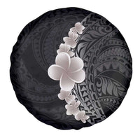 Hawaiian Tropical Plumeria Art Polynesian Tattoo Spare Tire Cover Grayscale Color LT03 - Polynesian Pride