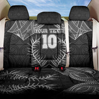 Custom New Zealand Rugby Back Car Seat Cover Aotearoa Champion Cup History with Silver Fern LT03 One Size Black - Polynesian Pride