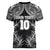 Custom New Zealand Rugby Women V Neck T Shirt Aotearoa Champion Cup History with Silver Fern LT03 - Polynesian Pride