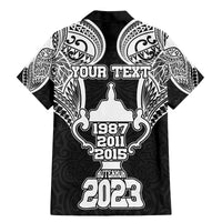 Personalised New Zealand Rugby Family Matching Mermaid Dress and Hawaiian Shirt Aotearoa Champion Cup History with Haka Dance LT03 - Polynesian Pride