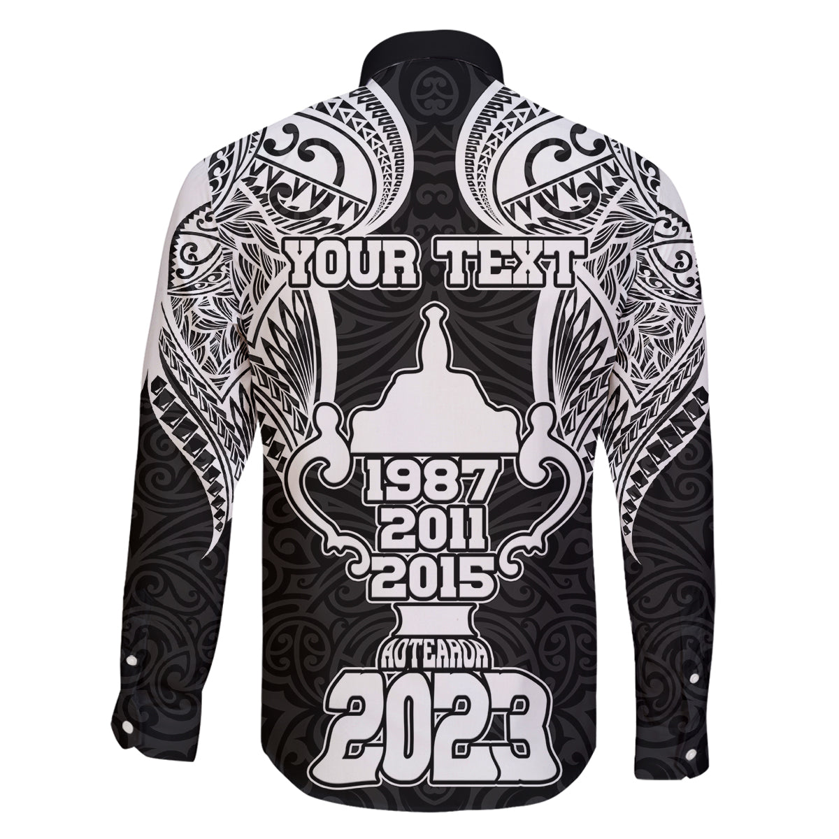 Personalised New Zealand Rugby Family Matching Puletasi Dress and Hawaiian Shirt Aotearoa Champion Cup History with Haka Dance LT03 - Polynesian Pride