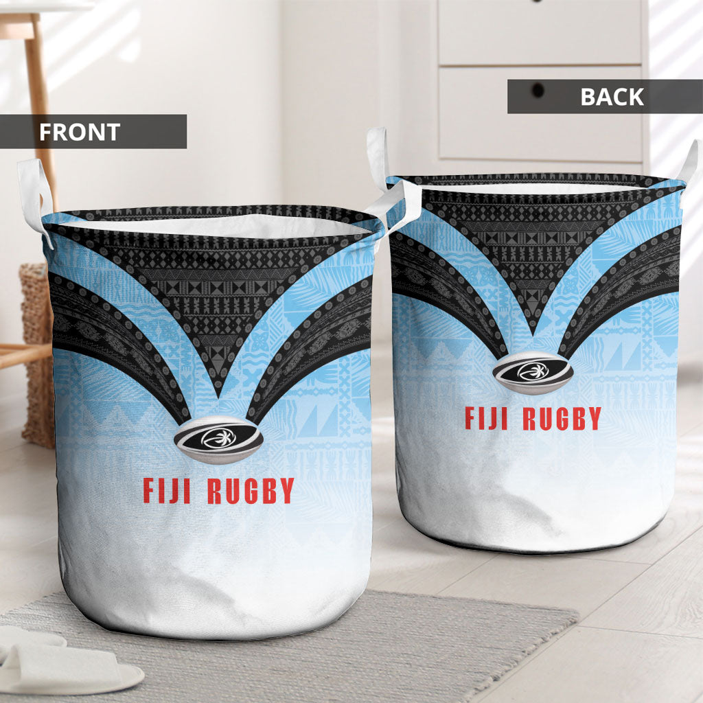 Fijian Rugby Laundry Basket Tapa Pattern Retro Sporty Style LT03 - Polynesian Pride