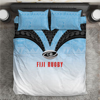 Fijian Rugby Bedding Set Tapa Pattern Retro Sporty Style LT03 White - Polynesian Pride