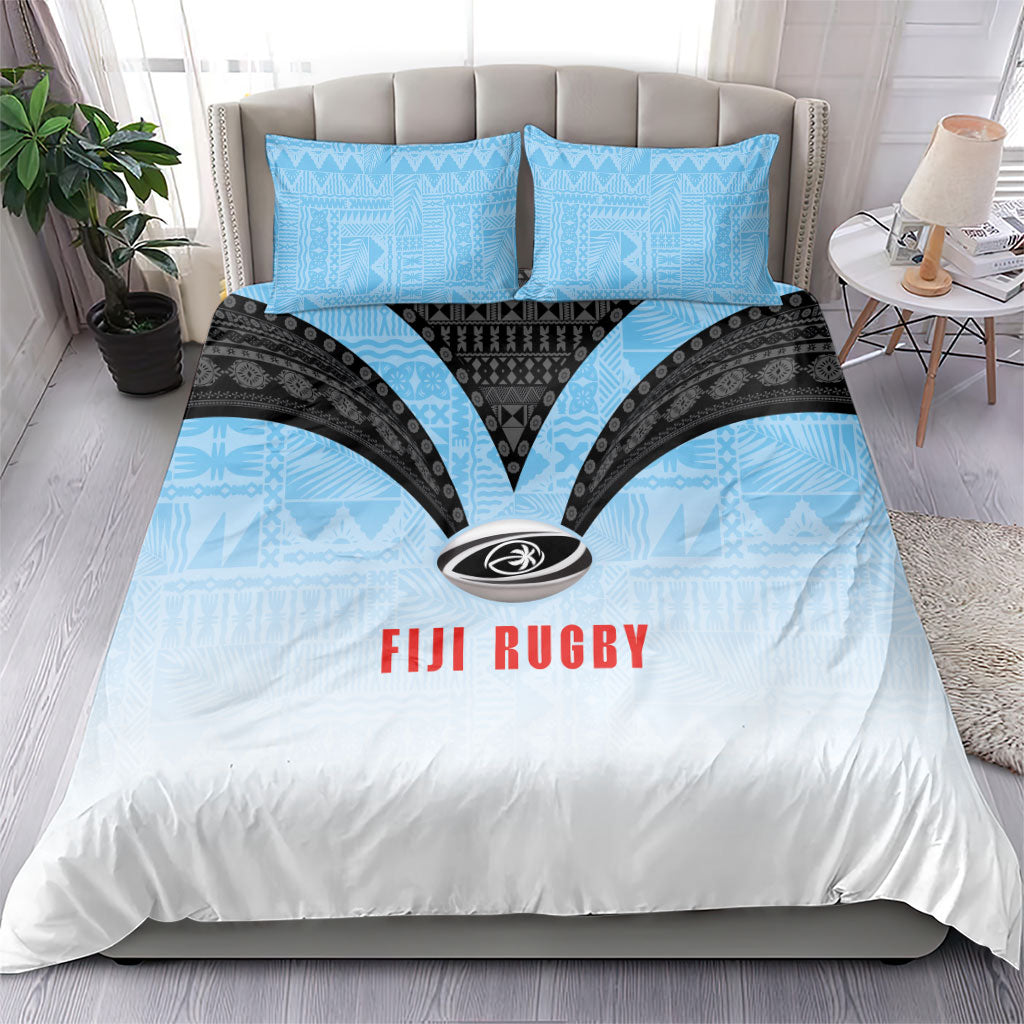 Fijian Rugby Bedding Set Tapa Pattern Retro Sporty Style LT03 - Polynesian Pride